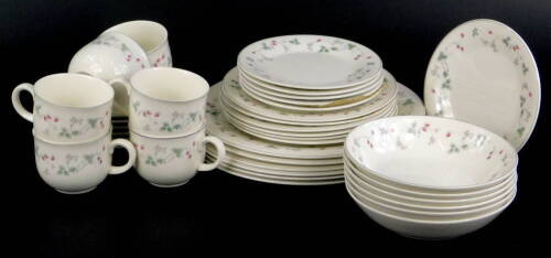 A Royal Doulton Expressions range Strawberry Fair pattern part tea and dinner service.