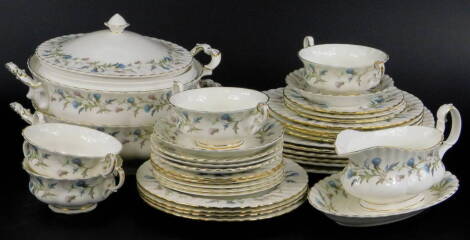 A Royal Albert Brigadoon pattern part dinner service, to include two tureens and covers etc.