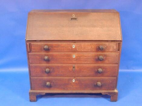 A Georgian oak bureau