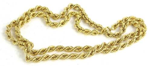 An 18ct gold fancy link necklace, 18.4g, 56cm L overall.