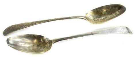 Two silver Old English pattern table spoons, 3¼oz.