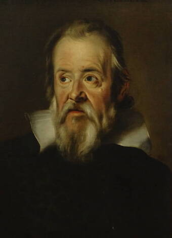 Continental School. Galileo Galilei, oil on canvas, 63cm x 45cm.