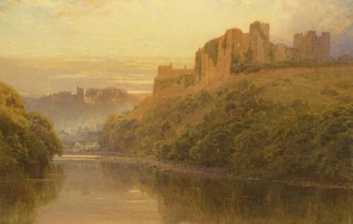 Harry Sutton Palmer (1854-1933). Richmond Castle, watercolour, signed, 35cm x 53cm.