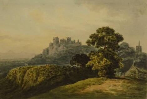 J. G. (19thC). Stirling Castle, watercolour, initialled and dated 1806, 14cm x 20cm.