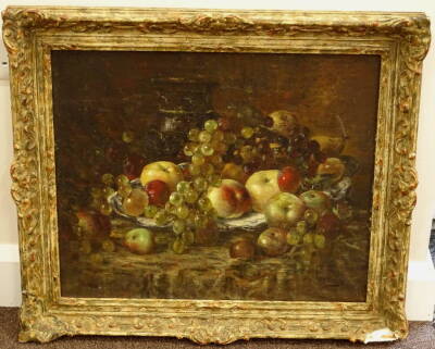 Francois Vernay (1821-1896). Fruit still life, oil on canvas, signed, 44.5cm x 53.5cm. - 2