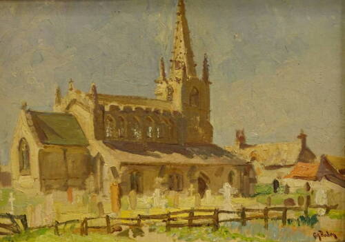 George Alfred Boden (1886-1956). Morning at Digby Lincolnshire, oil on board, signed and titled verso 23cm x 33cm.