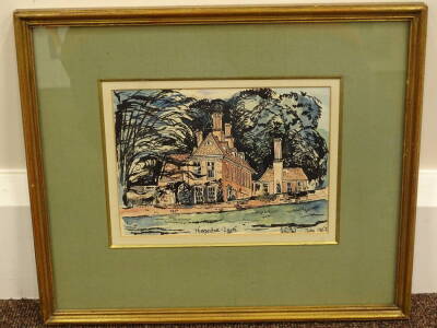 Colin Carr (1929-2002). Thorpe Hall, Louth, watercolour, signed, titled and dated 1962, 12cm x 17cm. - 2