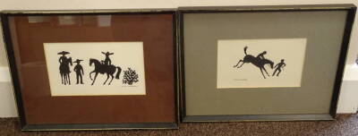 Vincent Haddelsey (1934-2010). Horse and Rider, ink, signed, 11cm x 17cm and another (2) - 3