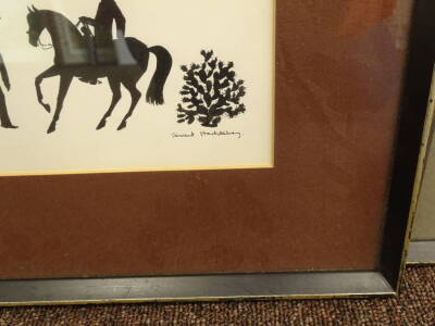 Vincent Haddelsey (1934-2010). Horse and Rider, ink, signed, 11cm x 17cm and another (2) - 4