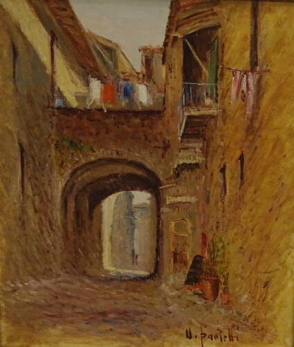 H. Paoletti (20thC). Mediterranean street scene, oil on canvas, signed and dated 1970, 59cm x 49cm.