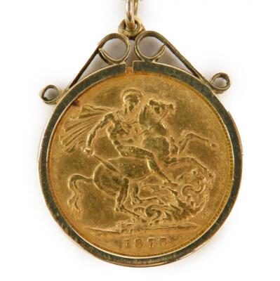 A Queen Victoria young head gold sovereign 1878