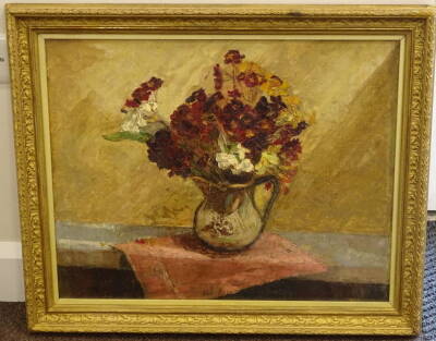 George Gault (1916-2001). Floral still life, oil on canvas, signed and dated 1952 verso, 47cm x 60cm. - 2