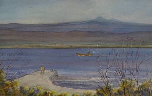 Peter Rooke (20thC). Coming home - Loch Fynne, watercolour, signed and titled verso, 28.5cm x 44cm.