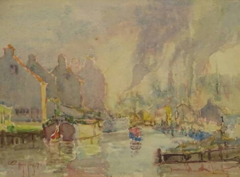 Charles E. Cameron. River Scene, watercolour, signed and dated (19)71, 22cm x 29cm.