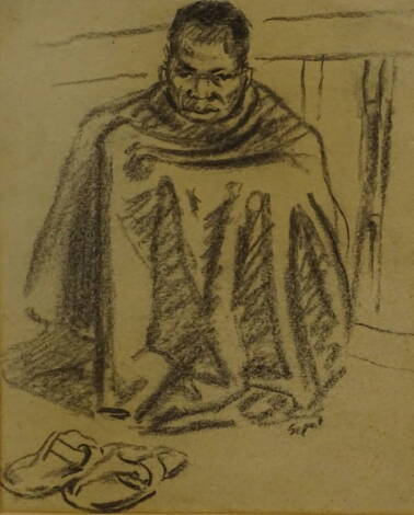 Hyman Segal (1914-2004). Marwa Chacha (Mteade-Tanganyika), charcoal, signed and titled, 26cm x 19.5cm