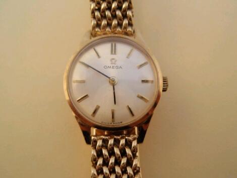 A 1960's/70's ladies 9ct gold Omega bracelet watch