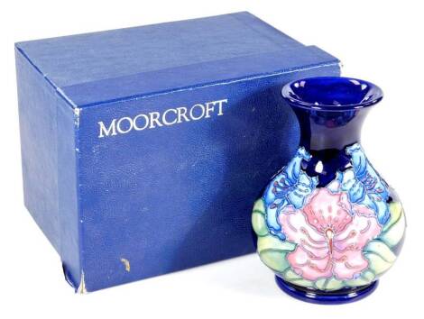 A Moorcroft Phoenix pattern vase, by Rachel Bishop, marked beneath, 16cm H. (boxed)