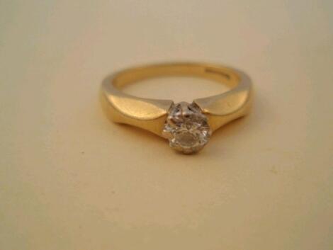 An 18ct gold diamond solitaire ring