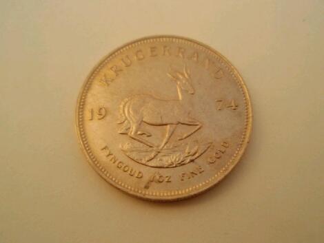 A 1oz gold Krugerrand