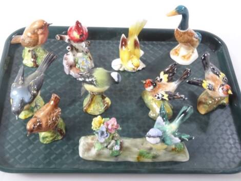 Various bird ornaments, Beswick and other to include robin 980, 8cm H, brown Staffordshire Jones Design, etc. (a quantity)