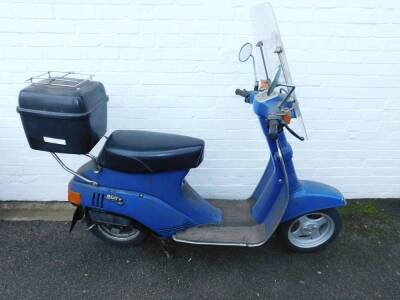 Suzuki Roadie 50 moped, registration D293 TRB, 49cc, petrol, blue, first registered 09/08/1986.