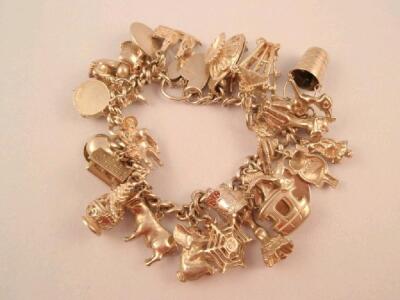 A silver charm bracelet