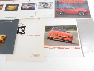 Porsche promotional books on The Cayman, Boxster and 911 cars, price lists and brochures. (qty) - 2