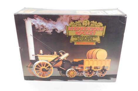 A Hornby OO gauge model of Stephensons Rocket Real Steam Train Set with track, G100-9140, boxed