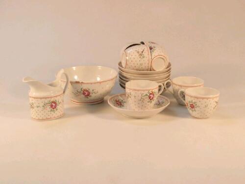 An 18thC Newhall style part tea service