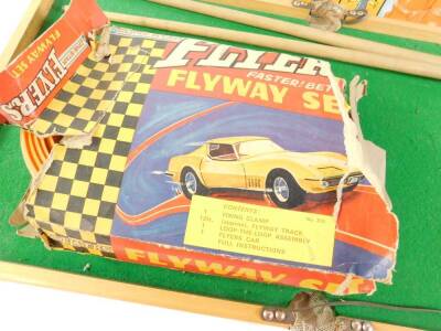 An Ideal Scarecrow target game, boxed, Lonestar Flyers Flyway Set, boxed, and a miniature pool set.(3) - 3