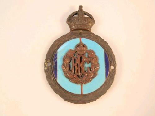 A Royal Flying Corps enamel bar badge