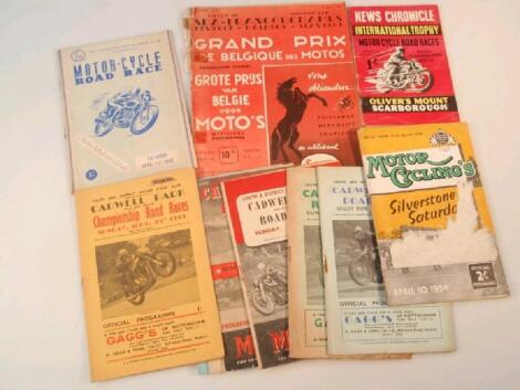 Motorcycle and moto GP interest. A 1953 Belgian Moto GP programme with