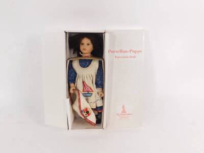 A Schneider porcelain doll modelled as Sabine, limited edition, boxed with certificate.