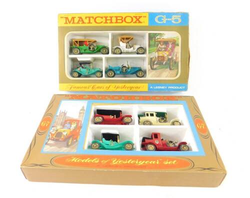 A Matchbox Models of Yesteryear Set G7, and a further set G5, both boxed. (2)