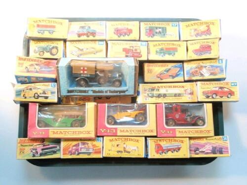 A quantity of boxed Matchbox vehicles and four models of yesteryear