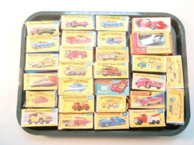 A quantity of boxed Matchbox vehicles and one model of Yesteryear