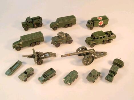 Assorted Dinky and other die-cast military vehicles