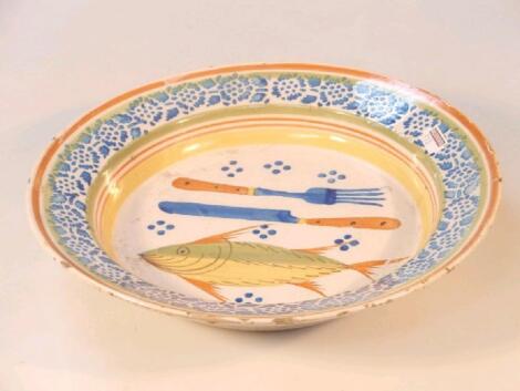 A Early 19th century Faience Shallow dish