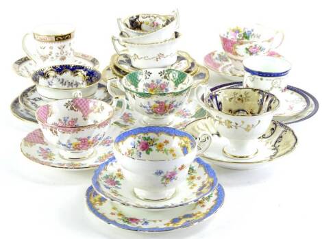 Various 20thC cabinet cups and saucers, Royal Albert, Coal port, gilt highlighted side plates 17cm W, similar cups, saucers etc. (a quantity)