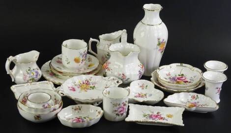 A quantity of Royal Crown Derby Derby posies porcelain, to include vases, jugs, dishes etc.