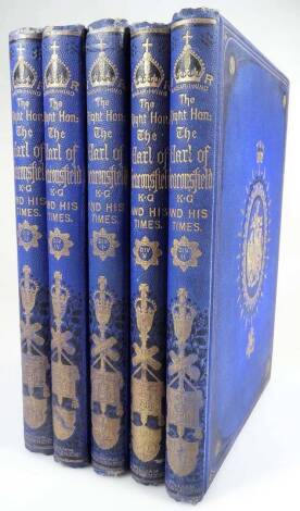 Ewald (Alexander Charles). The Right Honourable Benjamin Disraeli Earl of Beaconsfield KG and His Times, London 1882, Mackenzie Publishing, volumes 1 & 2, some duplicates. (5)