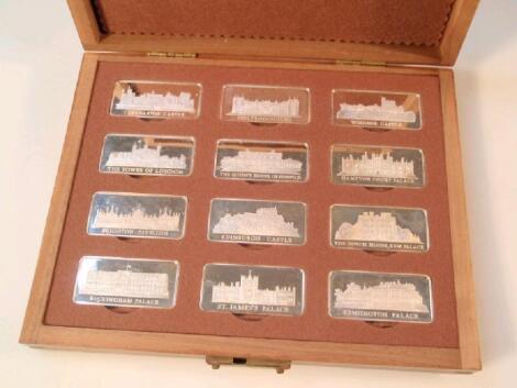 The Birmingham Mint Royal Palaces Collection of twelve sterling silver ingots