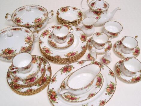 A Royal Albert Old Country Roses tea and dinner service