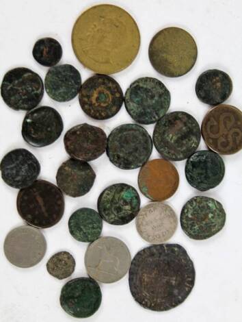 Various coins, Roman type, hammered, milled, etc. mainly reproduction. (a quantity)