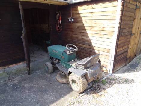 An ATCO ride-on mower.