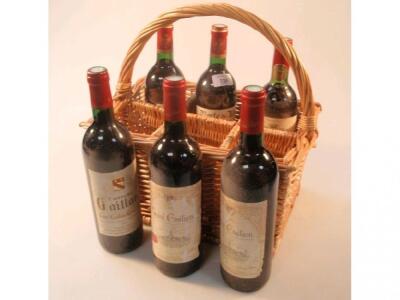 Six bottles of St Emilion wines. viz. 2x Porte du Roy