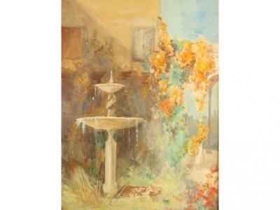 Ann Matthews Boyd. A fountain in summer gardens