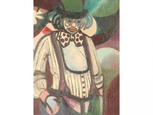 Style of Maccabe study of pensive clown