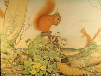 After Muriel Dawson, three scotties; The squirrel's breakfast, - 2