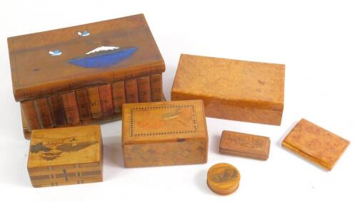 An Italian novelty olive wood box